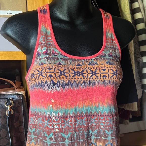 ⭐️BOGO FREE⭐️ EXPRESS Coral Asymmetrical Tank Top - Picture 3 of 8